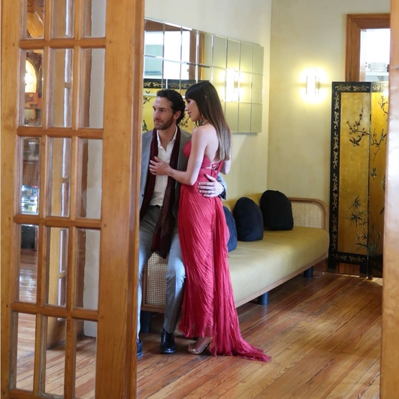 Maria Lucia Hohan Amelia Silk Red Dress - Picture 11 of 12